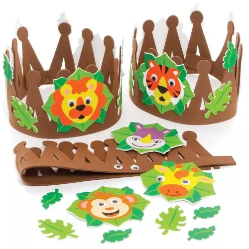 Jungle Animals Crown Kits - Pack of 3