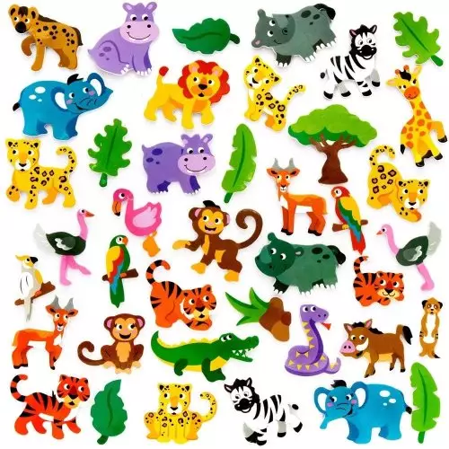 Jungle Animal Foam Stickers Value Pack - Pack of 200