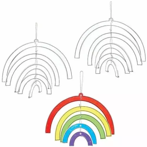 Rainbow Spiral Suncatcher Decoration Kits - Pack of 3
