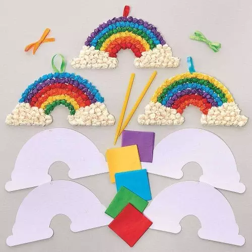 Rainbow Tissue Paper Craft Kits - Pack of 5