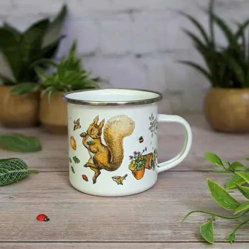 Enamel Mug - Peter Rabbit Pin Up Squirrel Nutkin