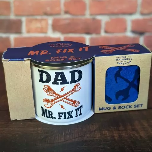 Enamel Mug & Socks - The Gentleman's Emporium Dad Mr Fix It