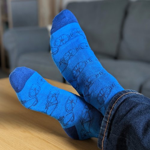Enamel Mug & Socks - The Gentleman's Emporium Bike Blue