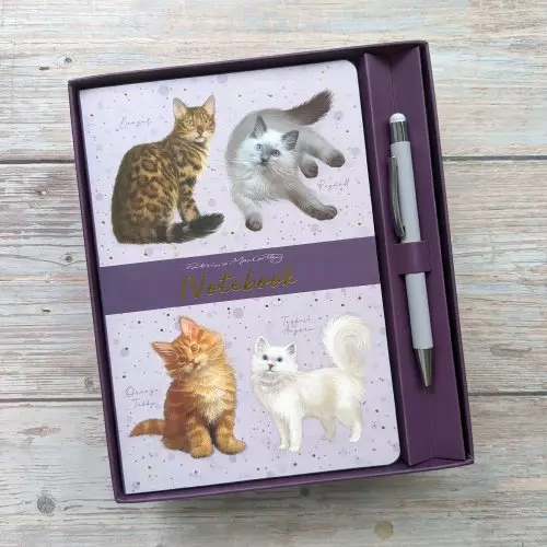 Notebook And Pen - Patricia Maccarthy Cats