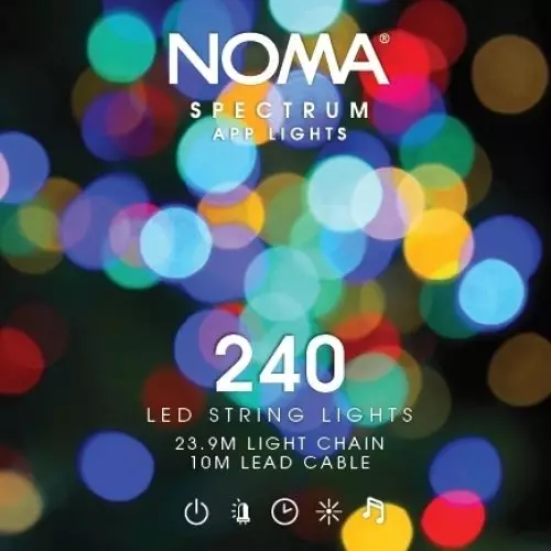 240 Spectrum App Controlled String Lights with Green Cable