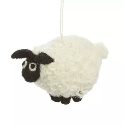 Handmade Hanging Black Sheep Felt Christmas & Easter Decoration