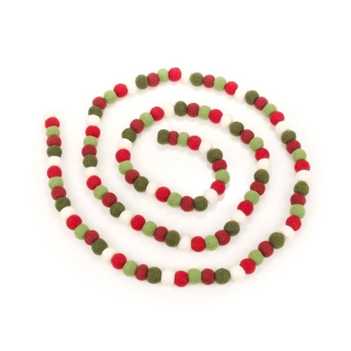 Handmade Felt 260cm Traditional Christmas Tinsel Garland Decoration