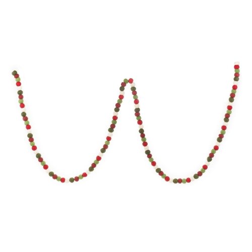 Handmade Felt 260cm Traditional Christmas Tinsel Garland Decoration