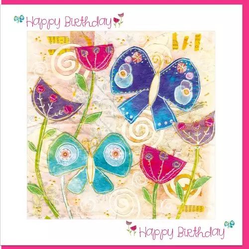 Birthday Butterflies Greetings Card