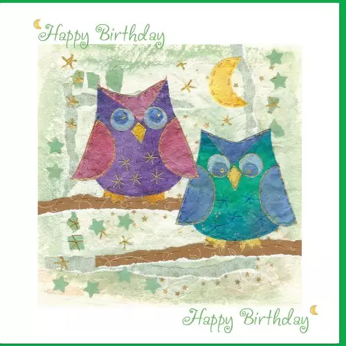 Birthday Owls Greetings Card