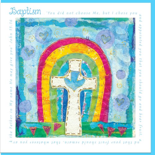 Baptism Rainbow Greetings Card