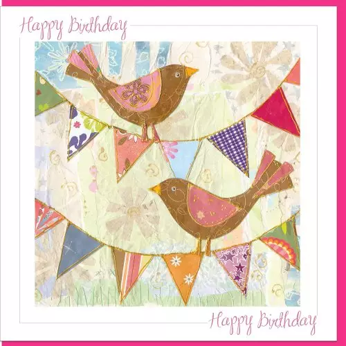 Birthday Birds Greetings Card