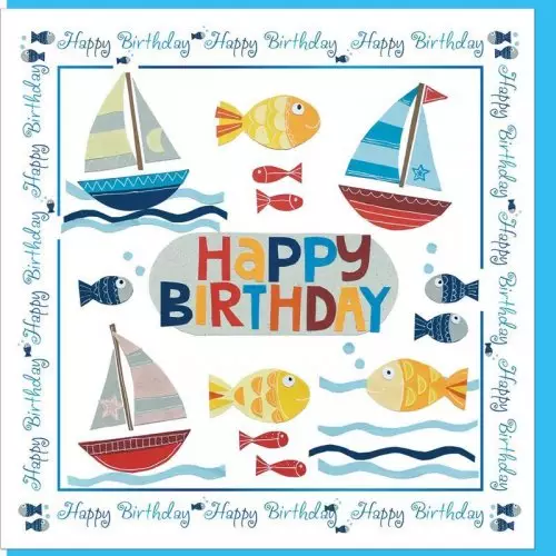 Seaside Birthday  Greetings Card