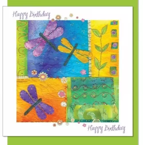Birthday Dragonflies Greetings Card