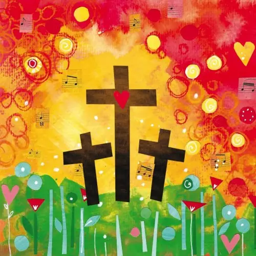 Three Crosses Easter Cards (Pack of 5)