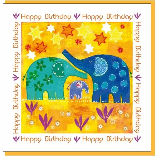Elephant birthday Greetings Card