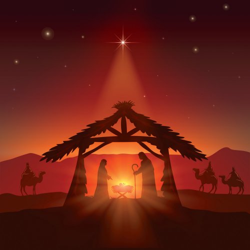 The Stable (Pack of 10) Christmas Christian Cards