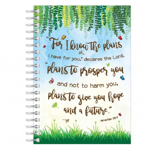 Plans to give you hope A5 notebook
