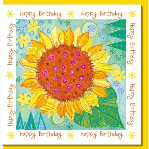 Birthday sunflower Greetings Card