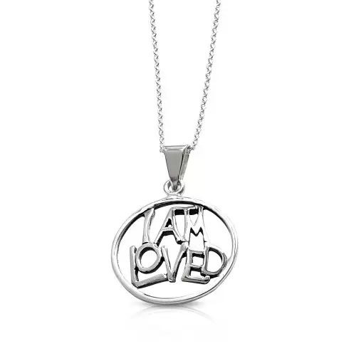 Sterling silver 'I AM LOVED' Pendant