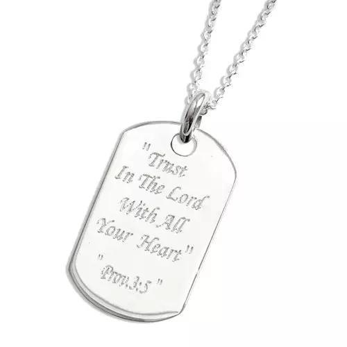 Silver 'Trust In The Lord' Pendant