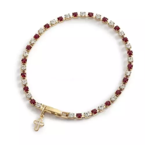 Red & Clear Swarovski Crystal Bracelet
