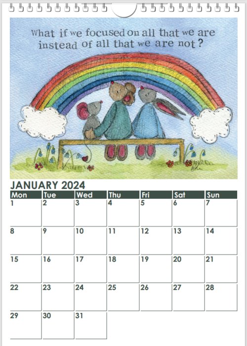 My Painted Bear 2024 Wall Calendar