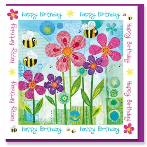 Birthday Bees Greetings Card