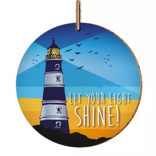 Let your light shine ceramic hanging decoration