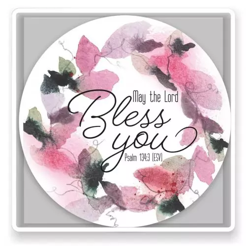 May the Lord Bless You - set of 4 ceramic coasters in gift box