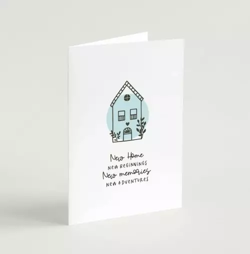 'New Home, New Beginnings' (Scandi Home) A6 Greeting Card
