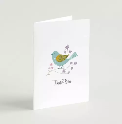 'Thank You' (Birds of Joy) A6 Greeting Card with bible verse inside