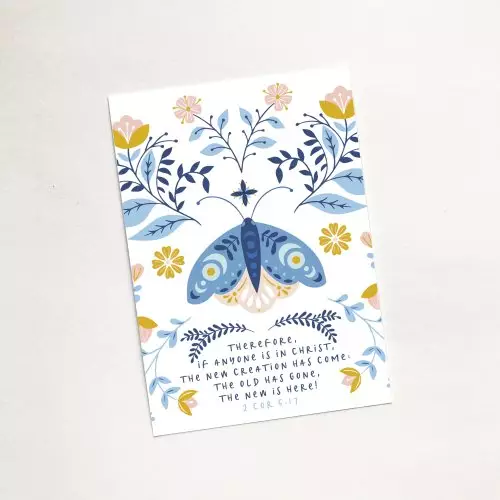 'New Creation' (Moth) Mini Card
