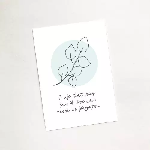 'Never Forgotten' (Flora) Mini Card