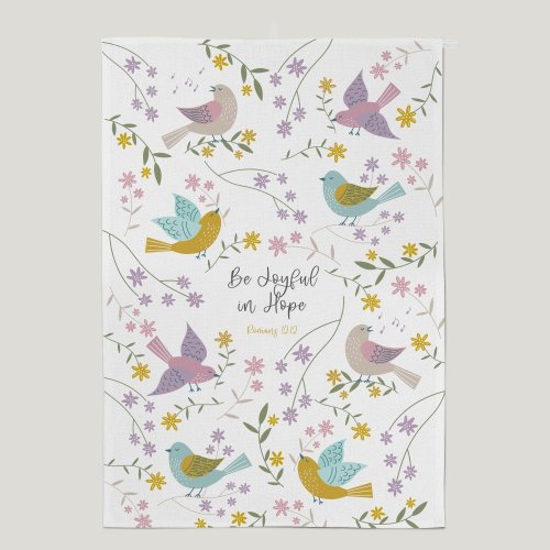 'Be Joyful in Hope' (Birds of Joy) Tea Towel