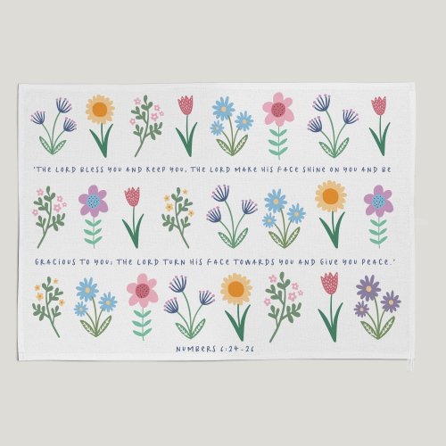 'The Lord Bless You' (Spring) Tea Towel