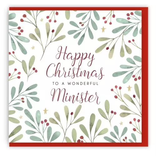 Happy Christmas to a Wonderful Minister (2023) Single Christmas Card
