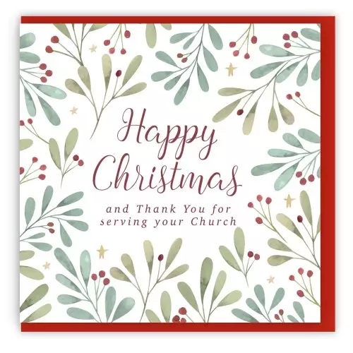 Happy Christmas and Thank You For Serving Single Christmas Card