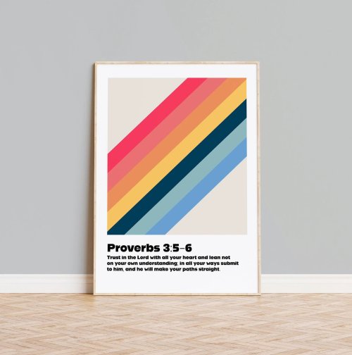 Proverbs 3:5-6 - A4 Print
