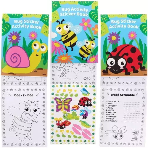 Bug Sticker Activity Books -  Pack of 8