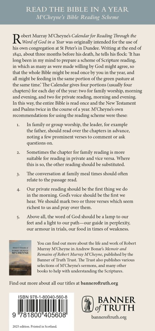Read the Bible in a Year: Calendar of Daily Readings