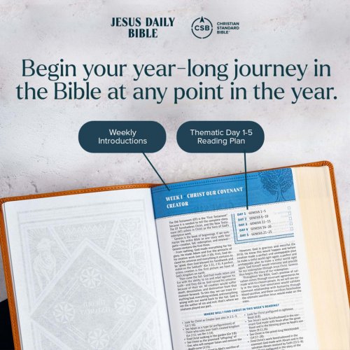 CSB Jesus Daily Bible, Hardcover