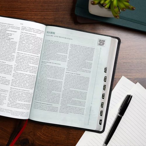 CSB Men of Character Bible, Revised and Updated, Black Genuine Leather, Indexed