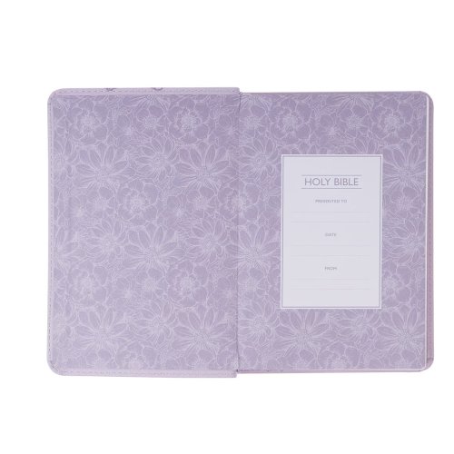 Lavender Bouquet Large Print Compact King James Version Bible