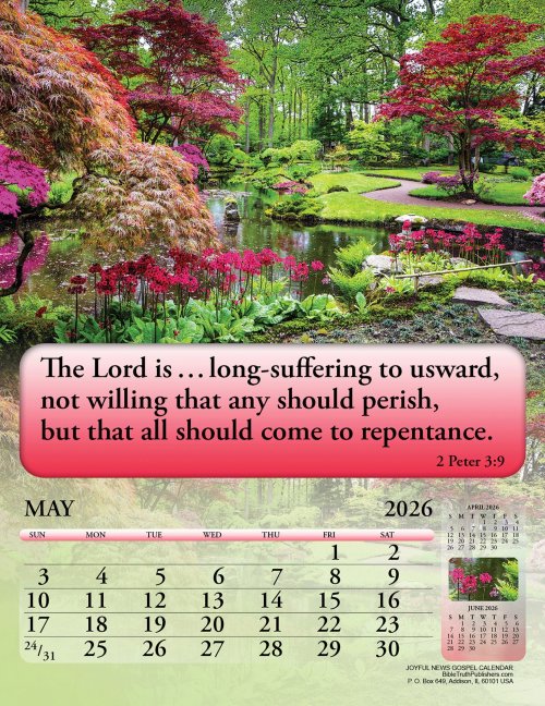 Joyful News 2026 Scripture Calendar Pack of 10