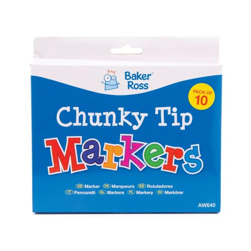 Chunky Easy Grip Colouring Markers (Pack of 10)