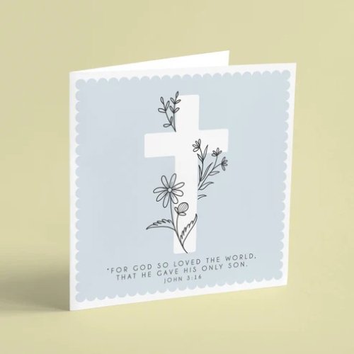 For God So Loved The World Easter Card & Envelope
