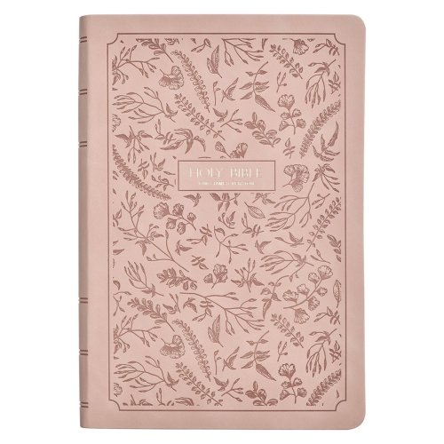 KJV Bible Giant Print Full-size Faux Leather, Dusty Pink