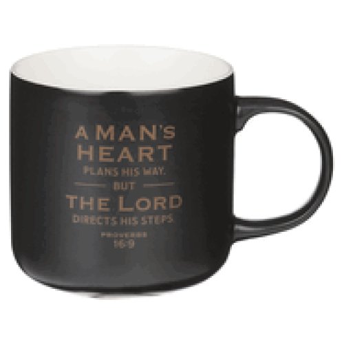 Mug Black A Man's Heart Plans His Way Prov. 16:9