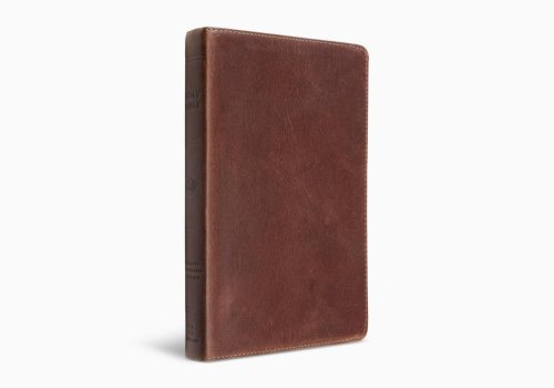 ESV Thinline Bible, Red Letter (Full Grain Leather, Saddle Brown)
